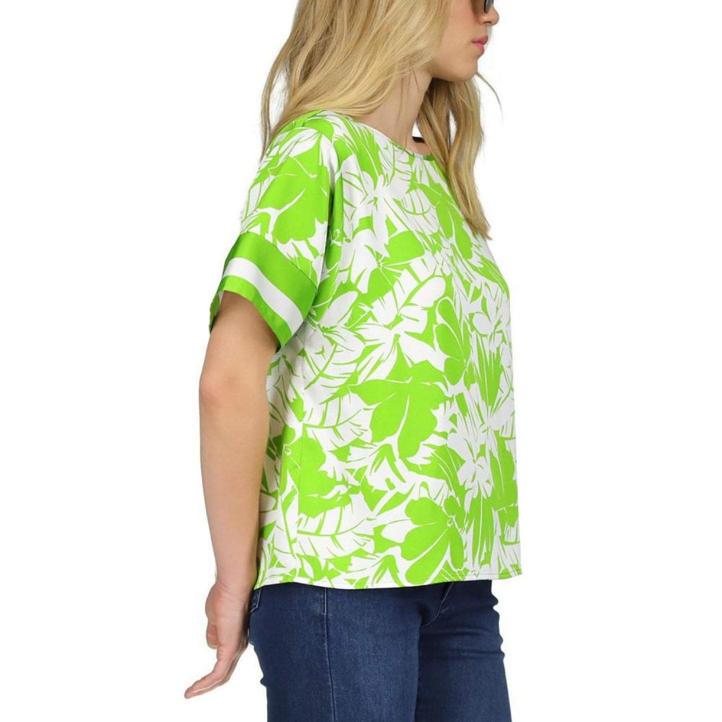 Women's Palm Border-Print T-Shirt
