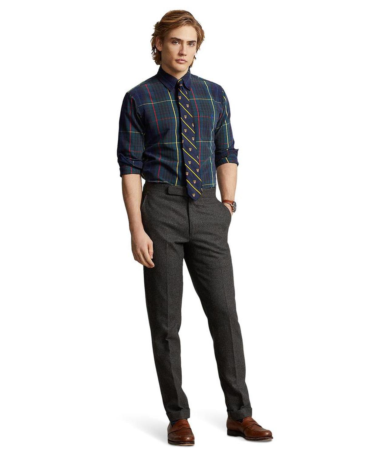 Classic Fit Plaid Oxford Shirt