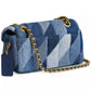 Tabby Mini Denim Shoulder Bag 20 with Patchwork Quilting