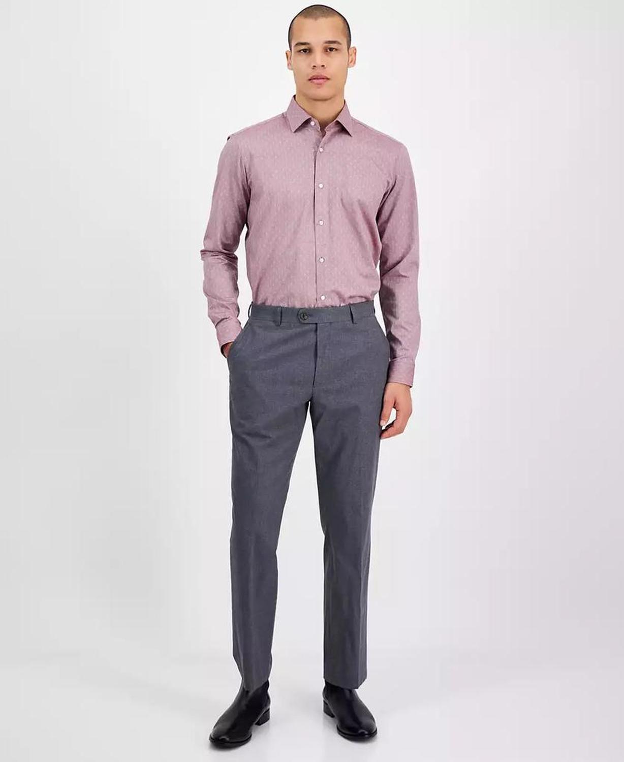 Hugo Boss Men's Valerio Long Sleeve Button-Front Geo Print Shirt