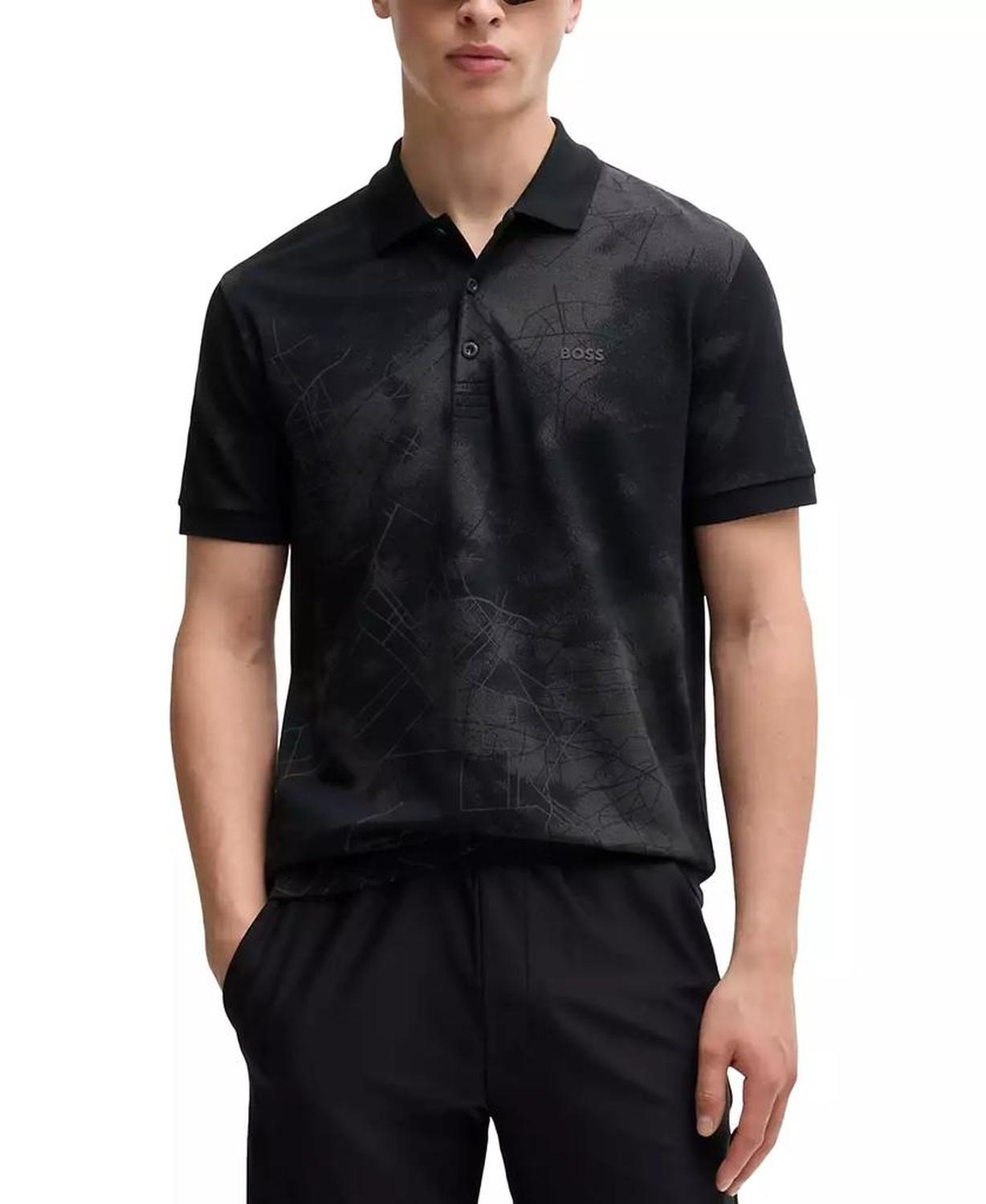 Men’s Reflective Print Polo