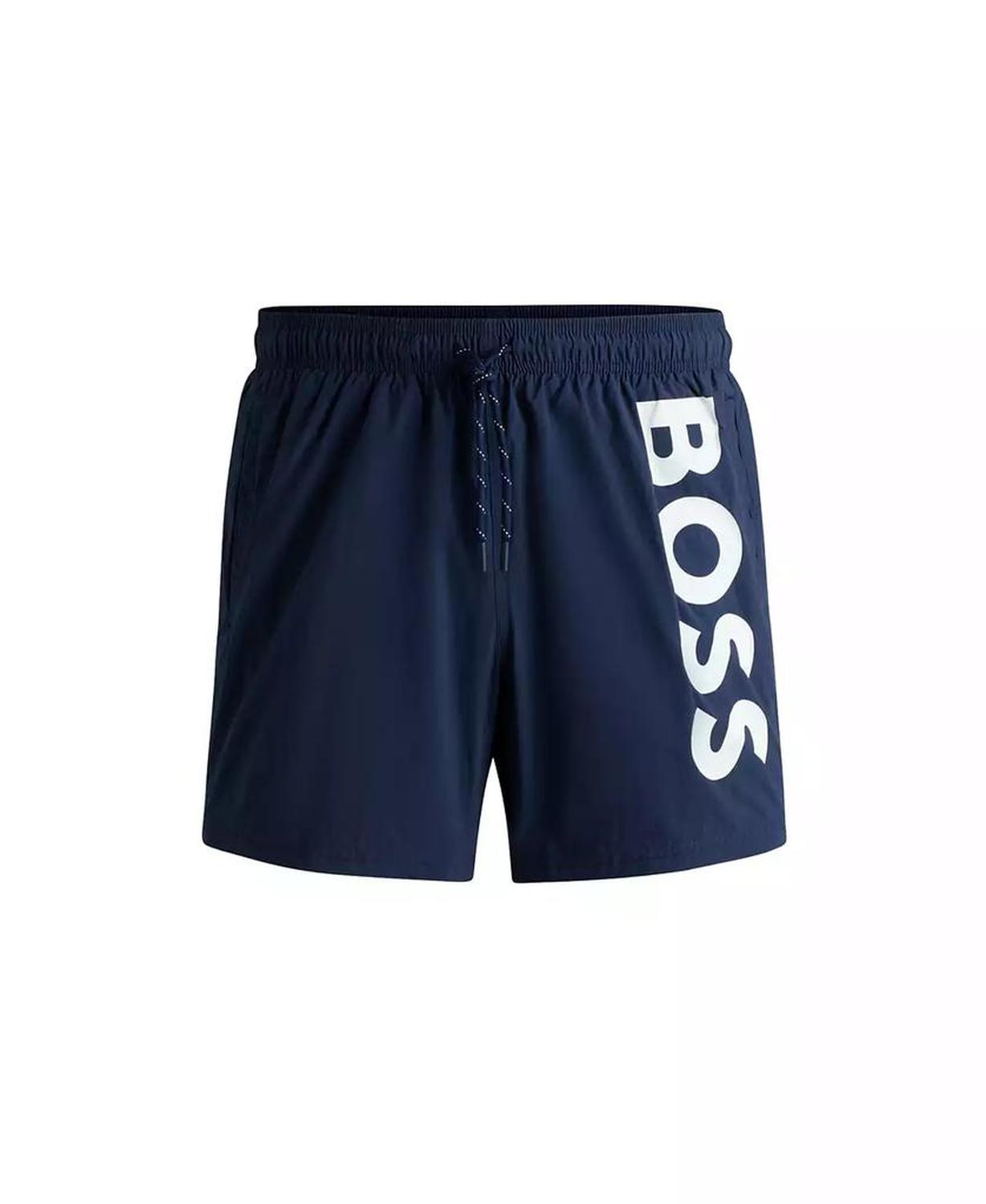Men's Contrast-Logo Swim Shorts