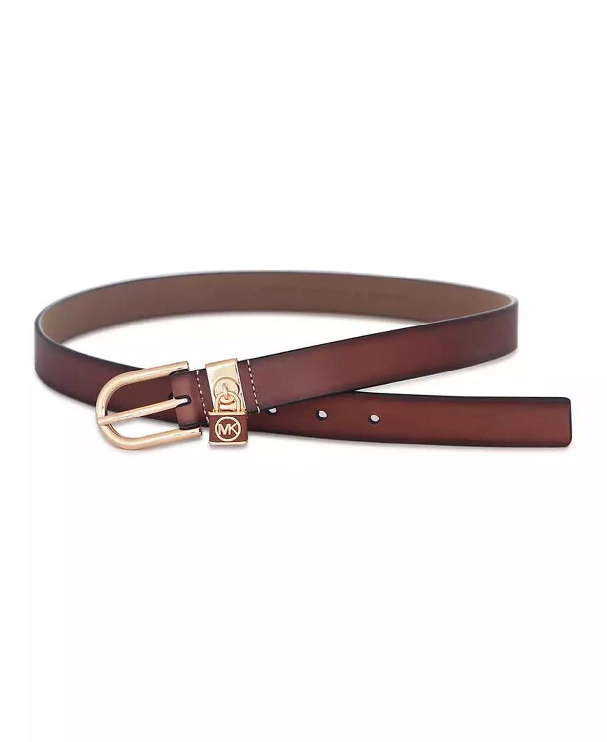 Micheal Kors Women's Padlock Burnished Belt
