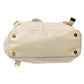 Michael Kors Cream Leather Buckle Side Pocket Shoulder Bag