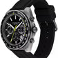 Men's Charter Black Silicone Strap Watch 44.5mm