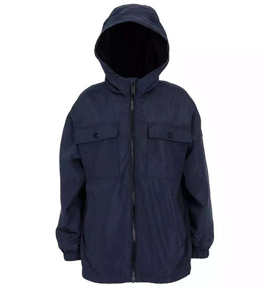 Big Boys Fleece Lined Zipper Rain Jacket