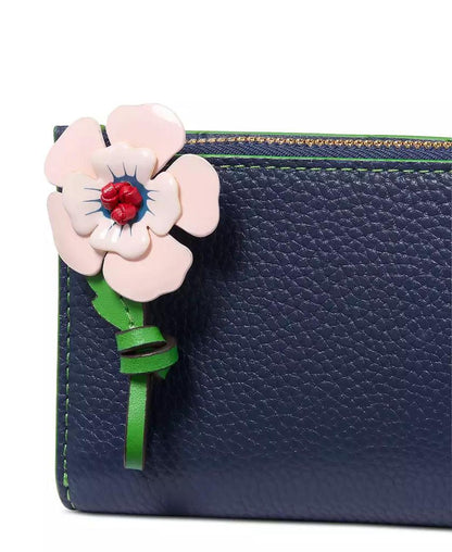 In the Garden Small Leather Slim Bifold Wallet