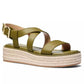 MICHAEL Lynn Leather Buckled Espadrille Sandals