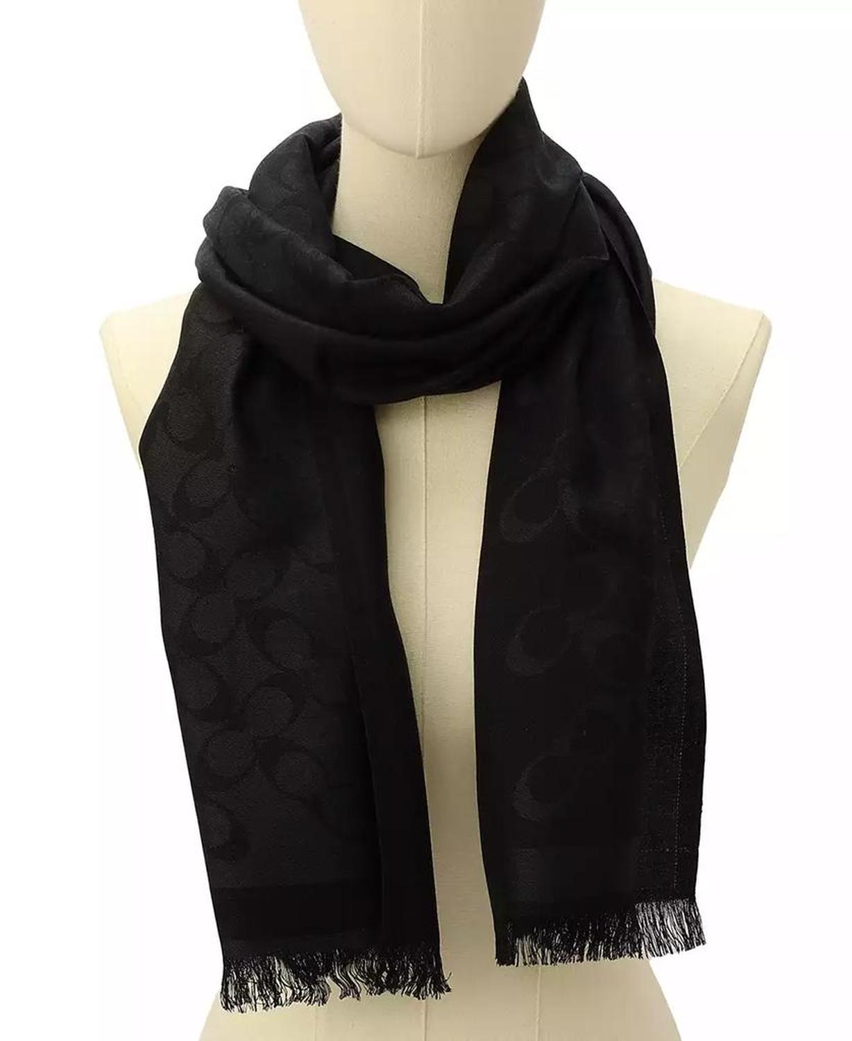 Women's Signature C Logo Fringe-Trim Scarf