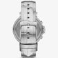 Maren Silver-Tone and Crocodile Embossed Leather Watch
