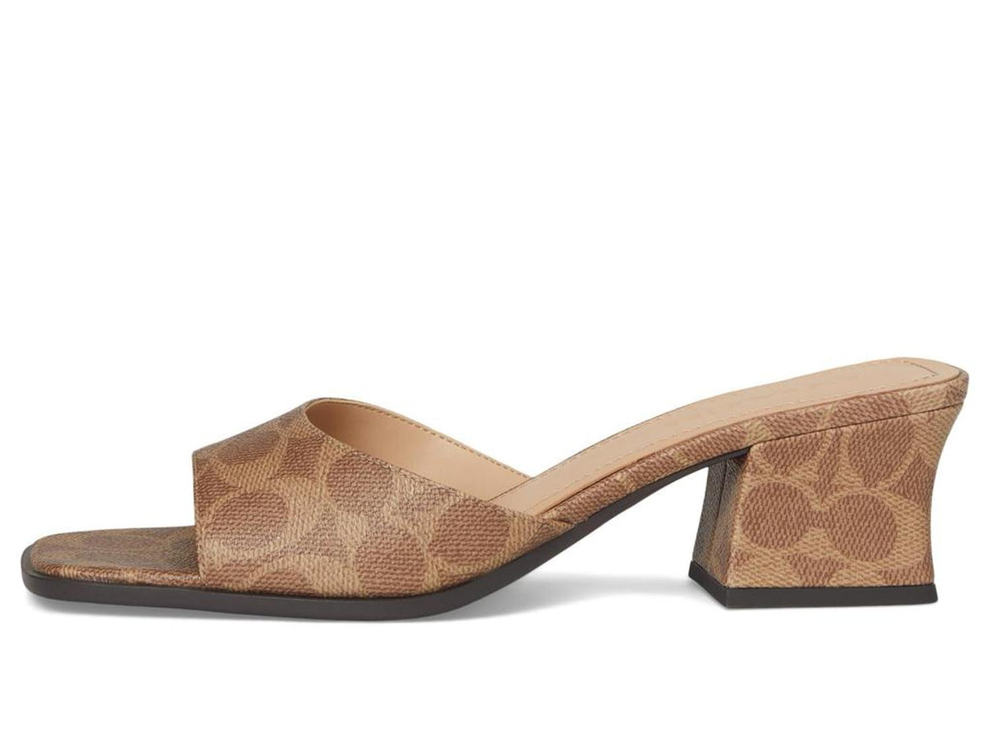 Sculpted C Coated Canvas Block Heel Sandals