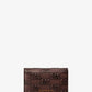 Colby Logo Embossed Burnished Leather Card Case