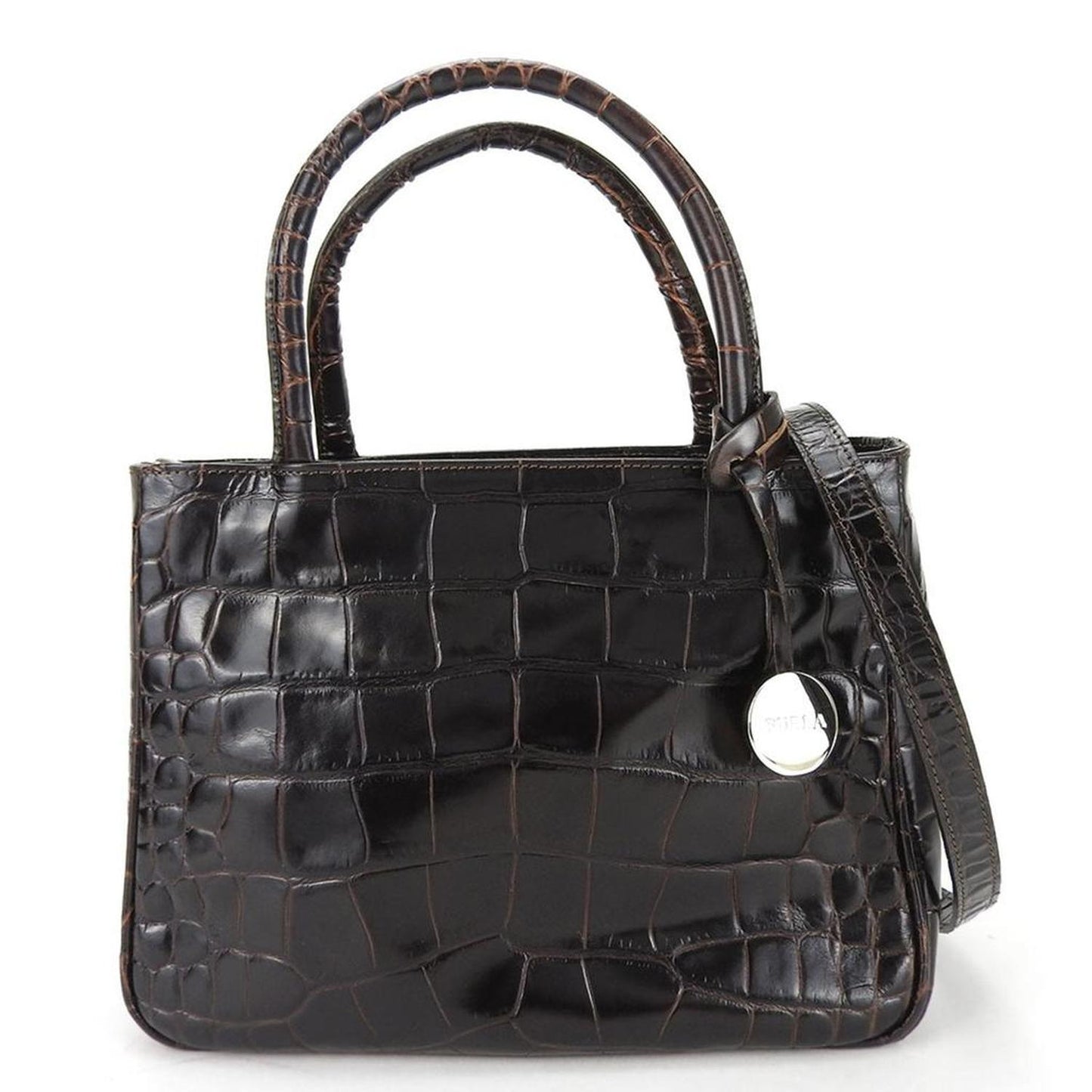 Leather Handbag Shoulder Bag (Pre-Owned)