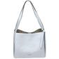 Baby Blue Pebbled Leather Tote Bag