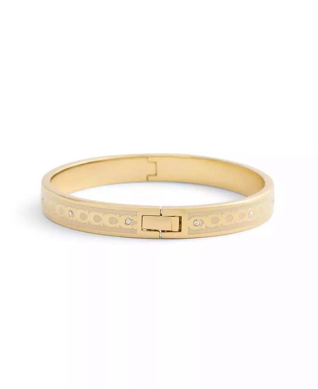 Signature Faux Stone C Enamel Bangle Bracelet