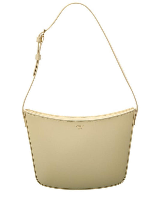 CELINE Croque Medium Leather Hobo Bag