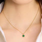 Cubic Zirconia Square Pendant Necklace, 16" + 3" extender