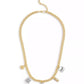 Faux Cultivated Pearl Signature Handbag Charm Bib Necklace
