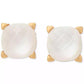 Gold-Tone Color Cubic Zirconia Stud Earrings