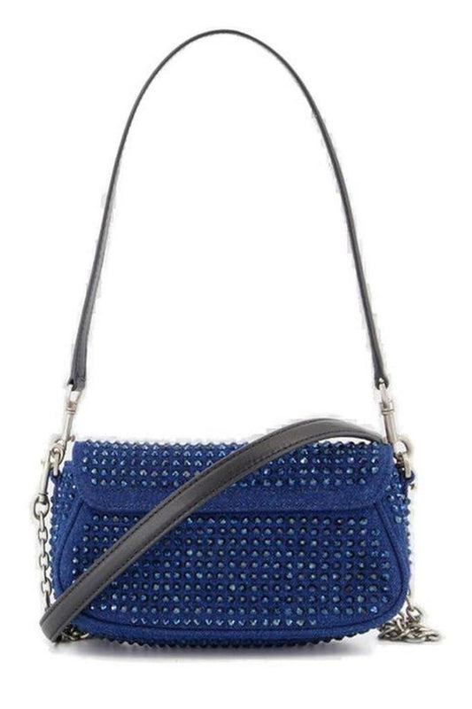Marc Jacobs The Crystal Denim Clover Shoulder Bag