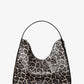 Nayla Medium Leopard Print Calf Hair Hobo Shoulder Bag
