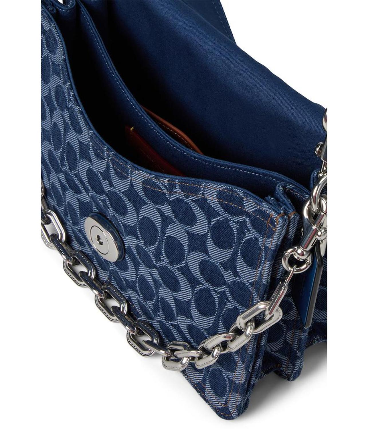 Chain Tabby Shoulder Bag In Signature Denim