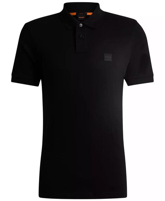 Men's Logo Patch Stretch-Cotton Slim-Fit Polo Shirt