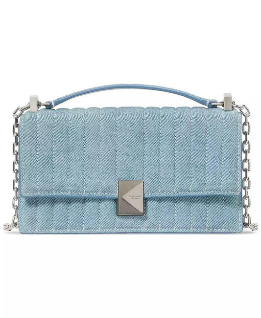 Deco Quilted Denim Mini Leather Crossbody
