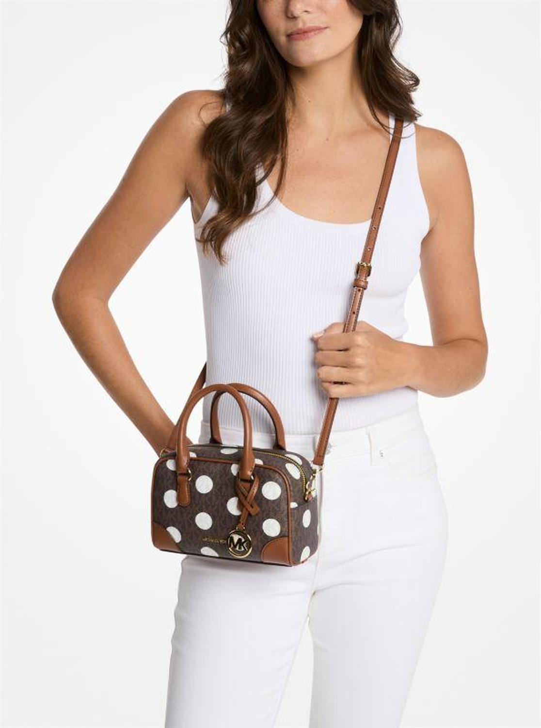 Thompson Extra-Small Polka Dot Signature Logo Satchel