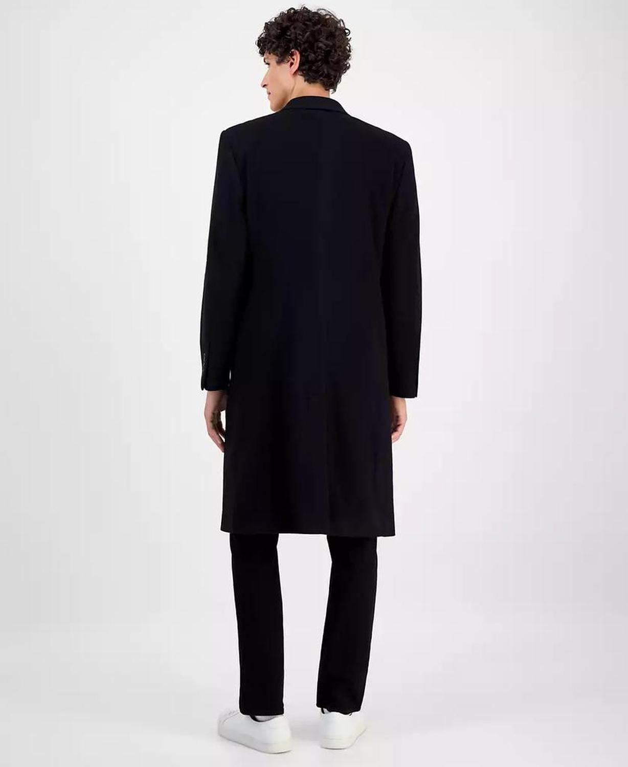 Men's Classic-Fit Solid Pure Cashmere Overcoat