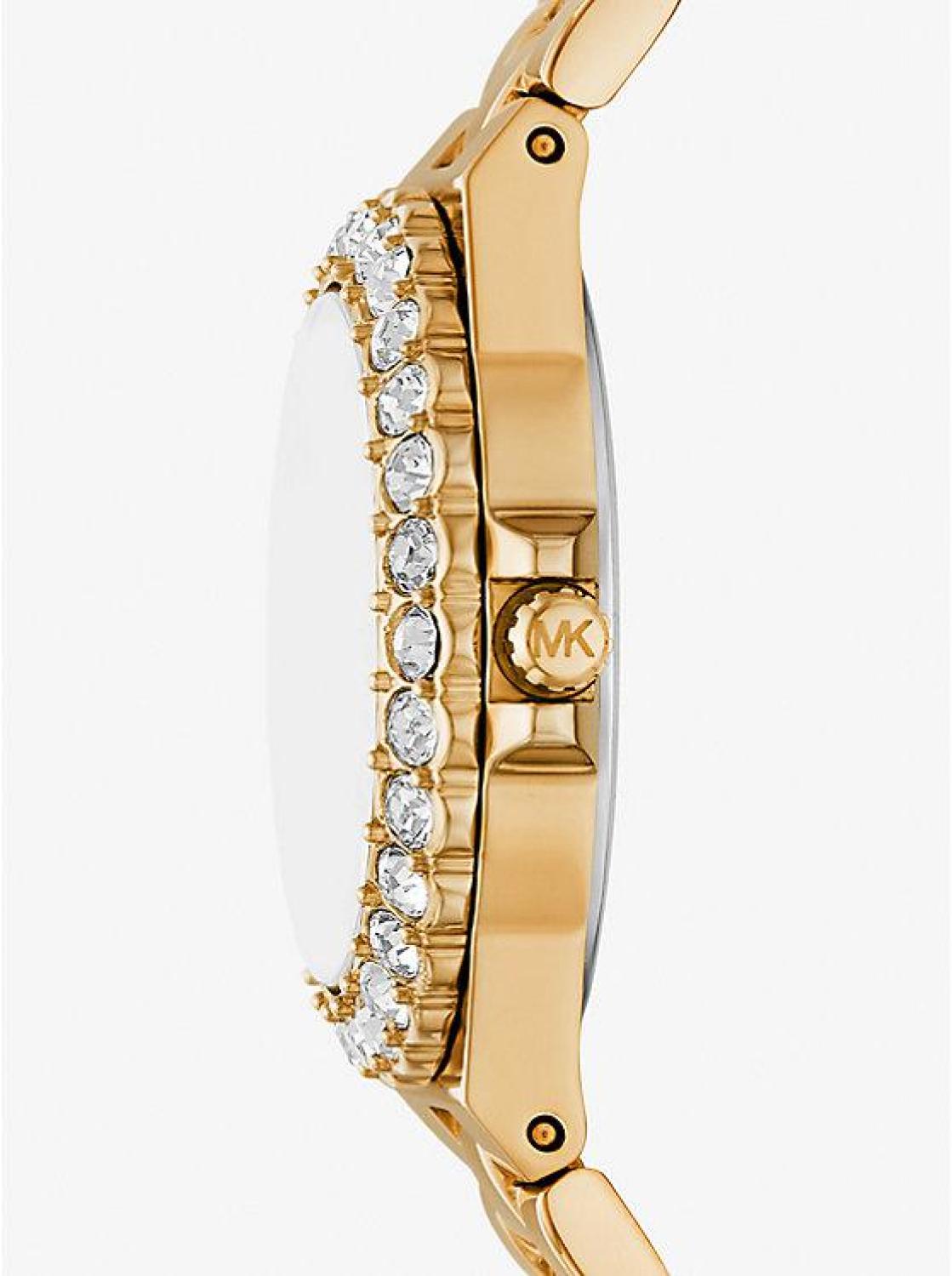 Mini Lennox Animal Pavé Gold-Tone Watch