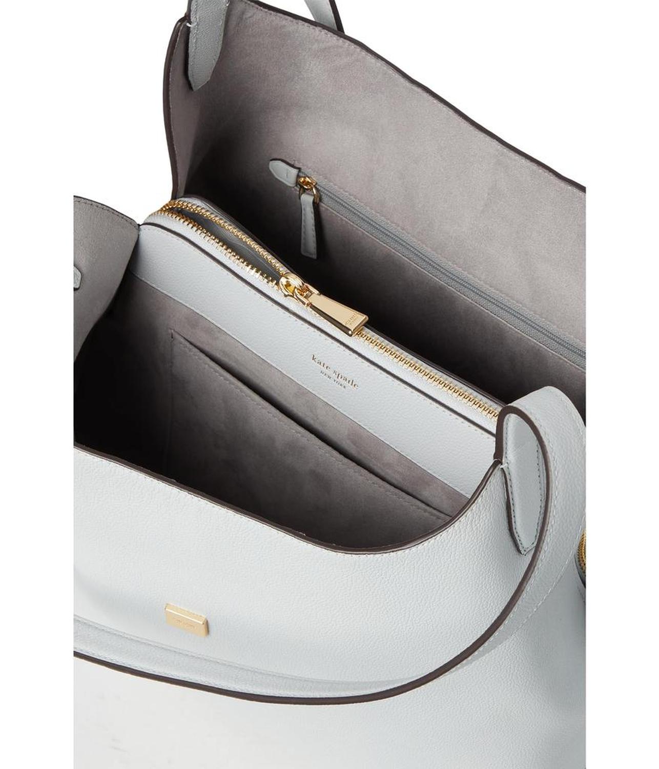 Deco Pebbled Leather Large Shoulder Bag