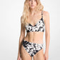 Palm Print Bralette Bikini Top