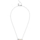 Faux Stone Signature Safety Pin Rondelle Pendant Necklace