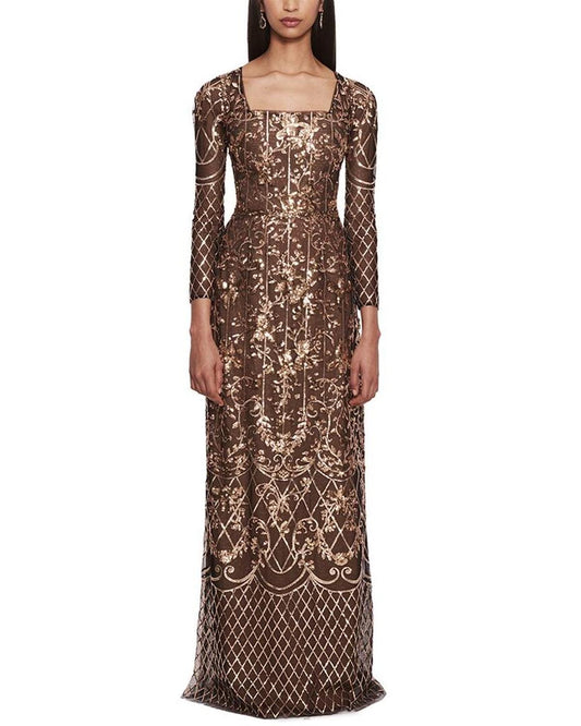 Sequin Lattice Dress
