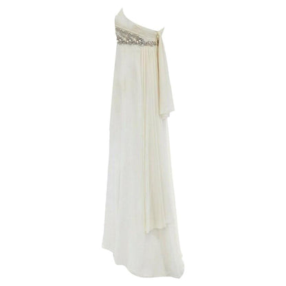 Notte crystal jewel embellished pleated bt evening gown dress