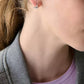 Spade Flower Huggie Earrings