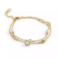 Faux Stone Signature Heritage Cultivated Pearl Charm Double Strand Bracelet