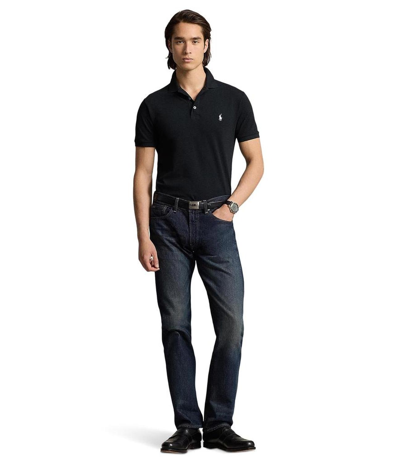 Classic Fit Stretch Mesh Polo Shirt