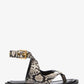 Irene Snake Embossed Leather Wrap Sandal