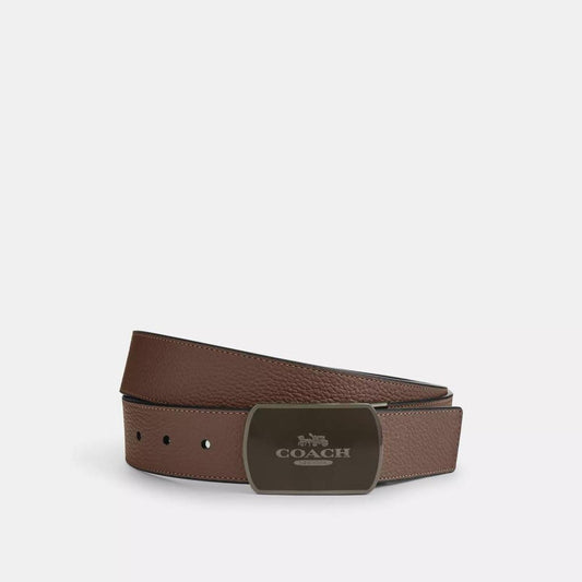 Coach Outlet Plaque Buckle Cut To Size Reversible Belt, 38 Mm
