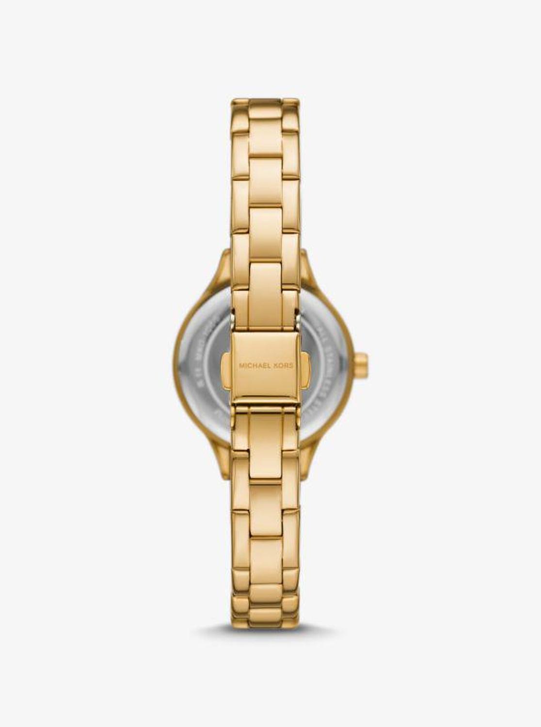 Mini Aspyn Pavé Gold-Tone Watch