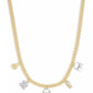 Faux Cultivated Pearl Signature Handbag Charm Bib Necklace