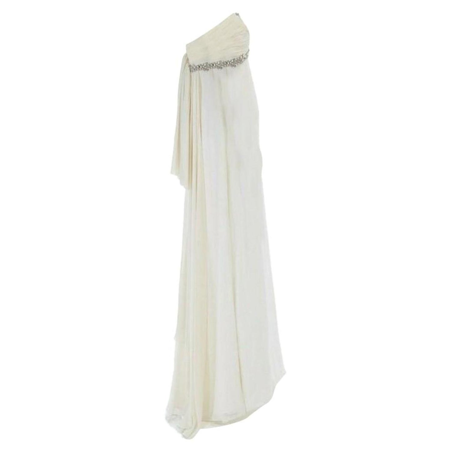 Notte crystal jewel embellished pleated bt evening gown dress