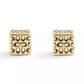 Gold Signature Quilted Cube Stud Earrings