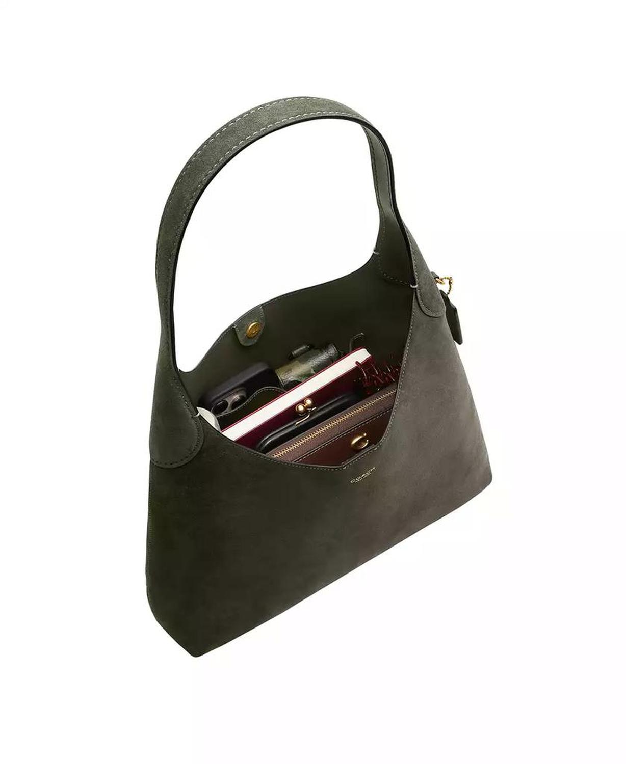 Brooklyn Large Suede Shoulder Bag 34