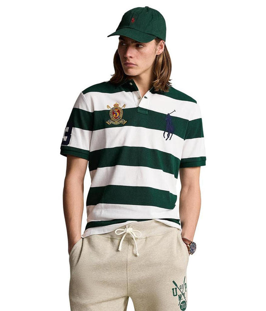 Custom Slim Fit Big Pony Crest Mesh Polo