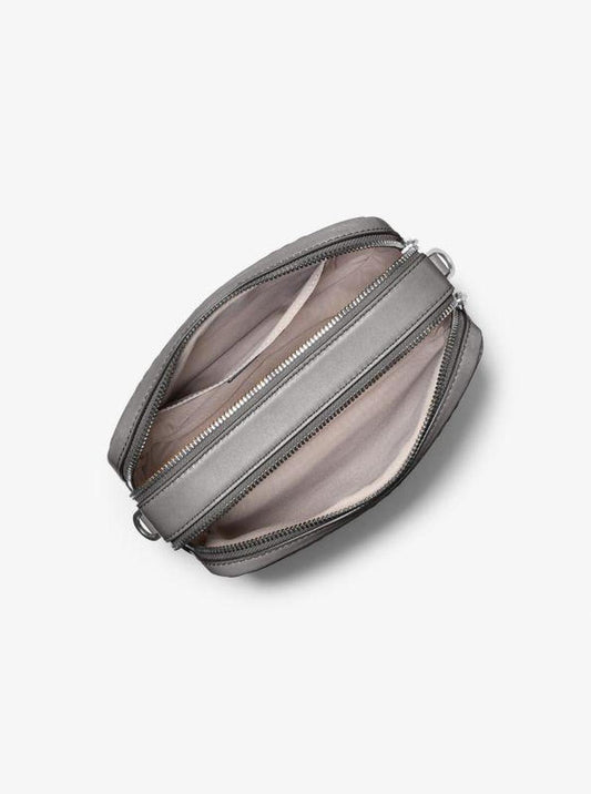 Bryant Medium Burnished Leather Camera Crossbody Bag