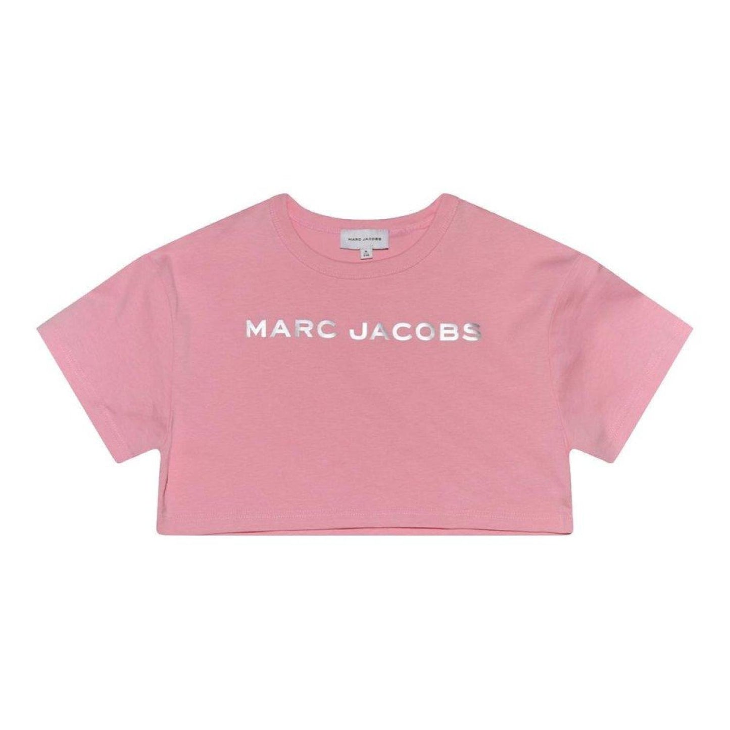 The Marc Jacobs Kids Logo Printed Crewneck Cropped T-Shirt