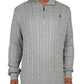Big & Tall Mens Cable Knit Mock Turtleneck Sweater